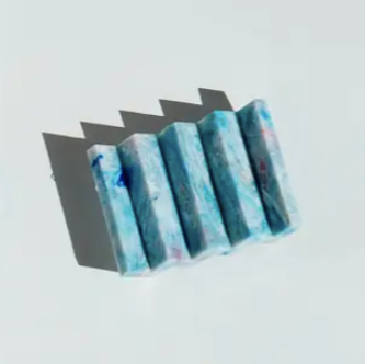 The Greek Blue Recycled Plastic Soap Dish by Müll Club
