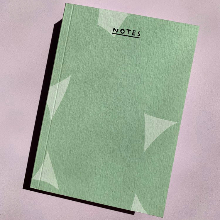 Green Abstract Notebook by Rumble Cards
