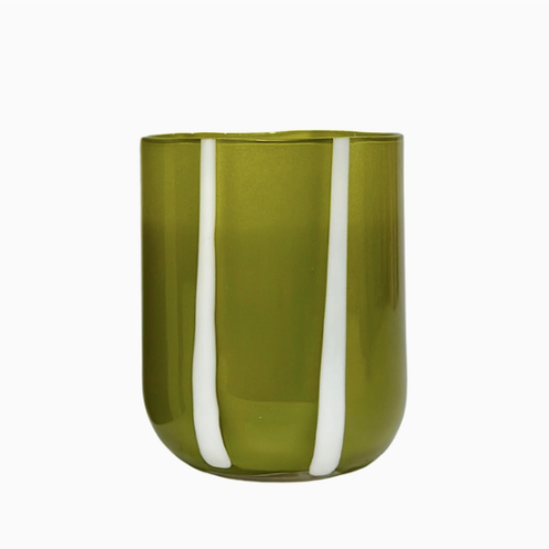 Atina Glassware by Maegen - Olive & White