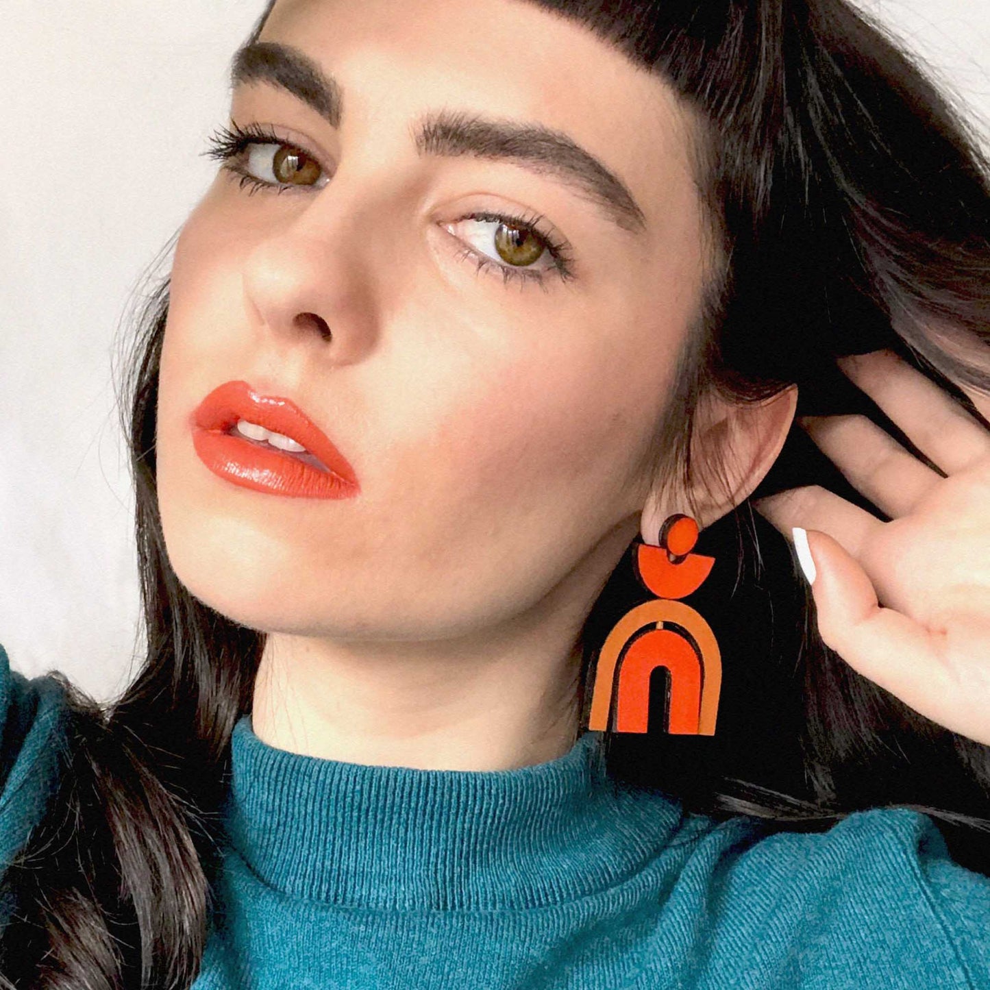 Khovsgol Earrings Orange